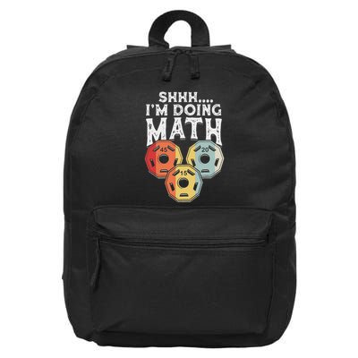 Shhh IM Doing Math Funny Weight Lifting Weightlifter 16 in Basic Backpack