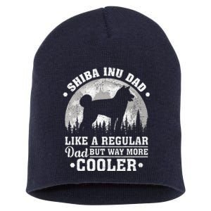 Shiba Inu Dad Like A Regular Dad Shiba Inu Dog Fathers Day Short Acrylic Beanie