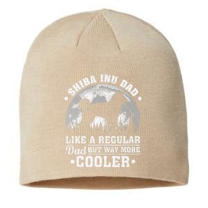 Shiba Inu Dad Like A Regular Dad Shiba Inu Dog Fathers Day Sustainable Beanie