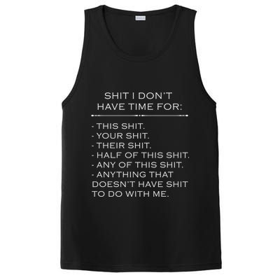 Shit I Don't Have Time For Funny PosiCharge Competitor Tank