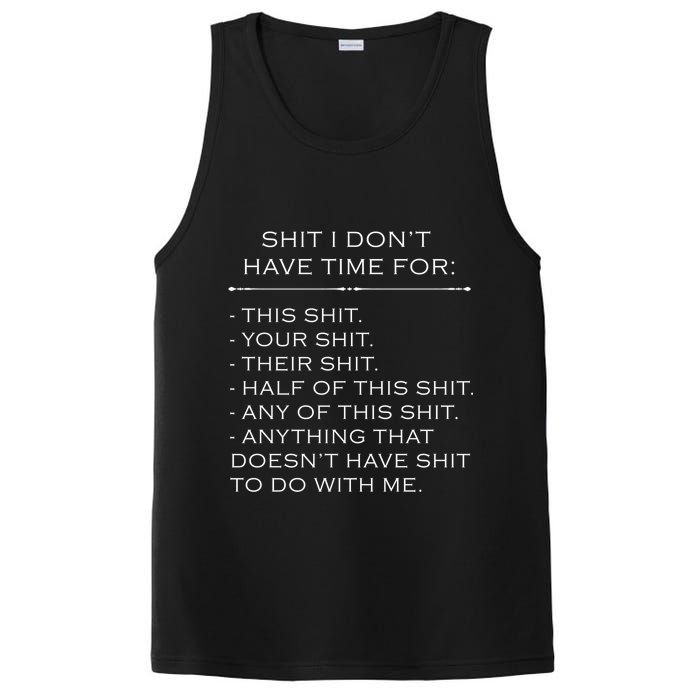 Shit I Don't Have Time For Funny PosiCharge Competitor Tank