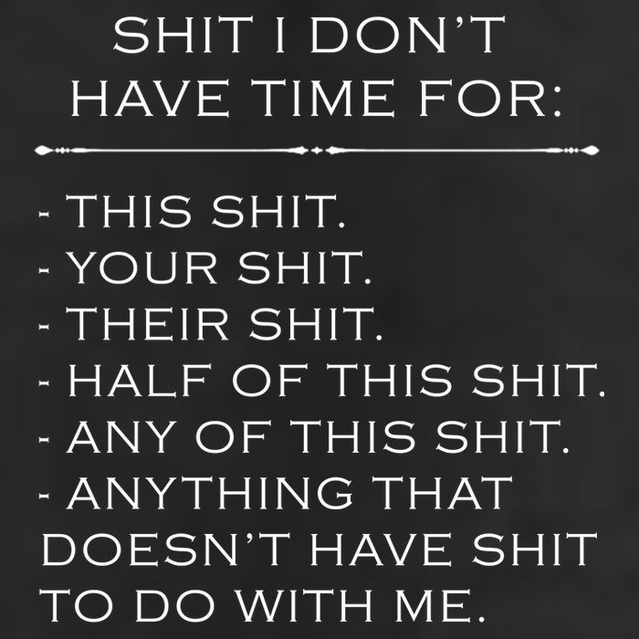 Shit I Don't Have Time For Funny Golf Towel