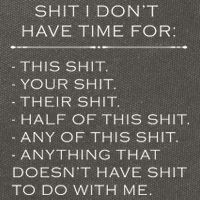 Shit I Don't Have Time For Funny Cotton Canvas Backpack