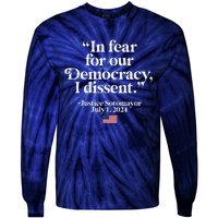 Scotus I Dissent Fear For Our Democracy Justice Sotomayor Tie-Dye Long Sleeve Shirt