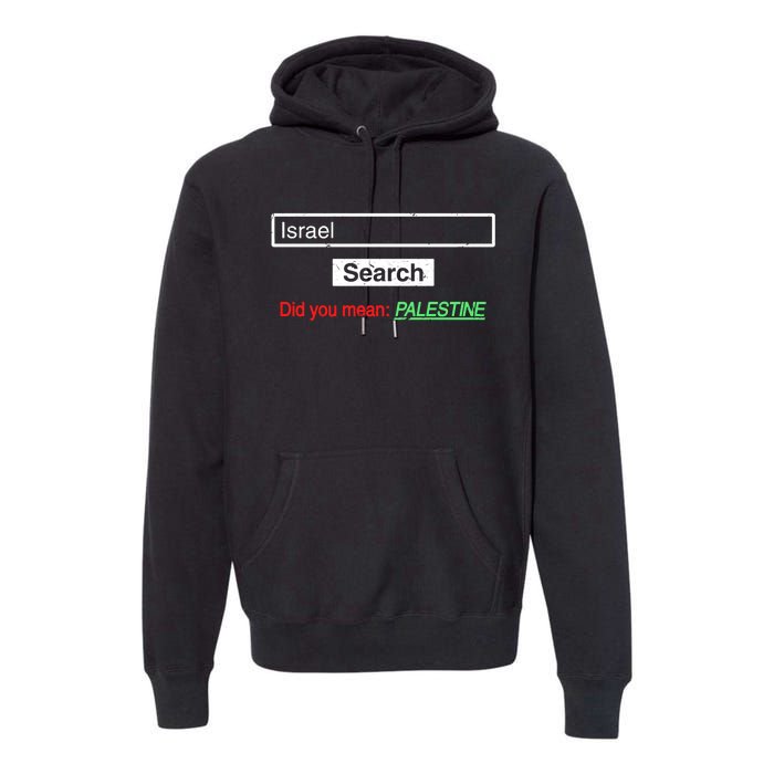 Search Israel Did You Mean Palestine | Free Gaza Quote Premium Hoodie