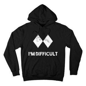 Ski IM Difficult Skiing Skier Snowboard Snowboarder Hoodie