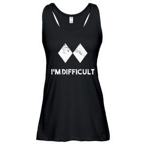 Ski IM Difficult Skiing Skier Snowboard Snowboarder Ladies Essential Flowy Tank