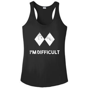 Ski IM Difficult Skiing Skier Snowboard Snowboarder Ladies PosiCharge Competitor Racerback Tank