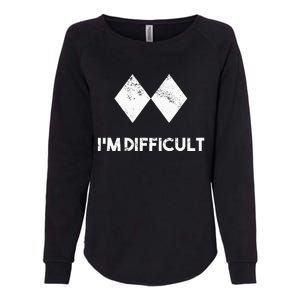 Ski IM Difficult Skiing Skier Snowboard Snowboarder Womens California Wash Sweatshirt