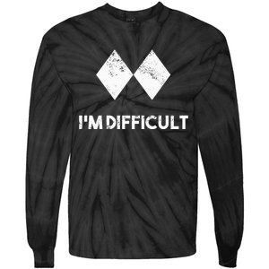 Ski IM Difficult Skiing Skier Snowboard Snowboarder Tie-Dye Long Sleeve Shirt