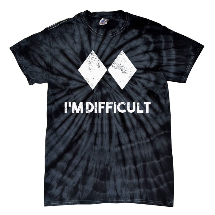 Ski IM Difficult Skiing Skier Snowboard Snowboarder Tie-Dye T-Shirt