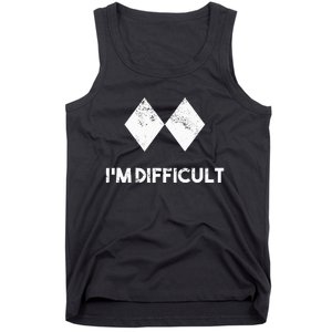 Ski IM Difficult Skiing Skier Snowboard Snowboarder Tank Top