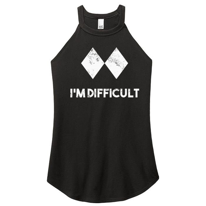 Ski IM Difficult Skiing Skier Snowboard Snowboarder Women's Perfect Tri Rocker Tank