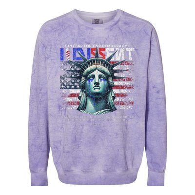 Scotus I Dissent Fear For Our Democracy Sotomayor Colorblast Crewneck Sweatshirt