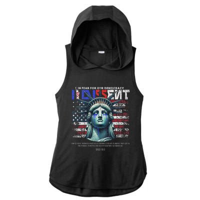 Scotus I Dissent Fear For Our Democracy Sotomayor Ladies PosiCharge Tri-Blend Wicking Draft Hoodie Tank