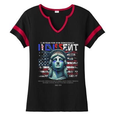 Scotus I Dissent Fear For Our Democracy Sotomayor Ladies Halftime Notch Neck Tee