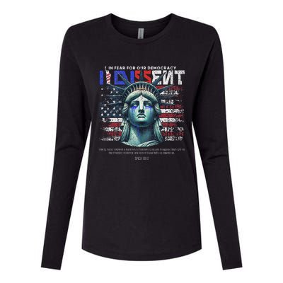 Scotus I Dissent Fear For Our Democracy Sotomayor Womens Cotton Relaxed Long Sleeve T-Shirt