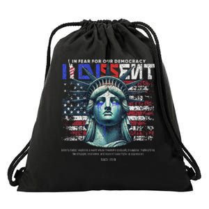 Scotus I Dissent Fear For Our Democracy Sotomayor Drawstring Bag