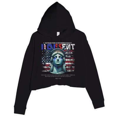 Scotus I Dissent Fear For Our Democracy Sotomayor Crop Fleece Hoodie