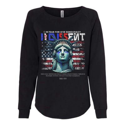 Scotus I Dissent Fear For Our Democracy Sotomayor Womens California Wash Sweatshirt