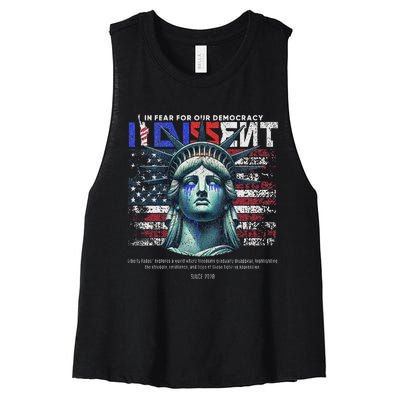 Scotus I Dissent Fear For Our Democracy Sotomayor Women's Racerback Cropped Tank