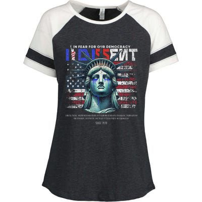 Scotus I Dissent Fear For Our Democracy Sotomayor Enza Ladies Jersey Colorblock Tee