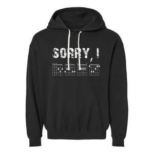 Sorry I DGAF Funny Hidden Message Guitar Chords For Lover Garment-Dyed Fleece Hoodie