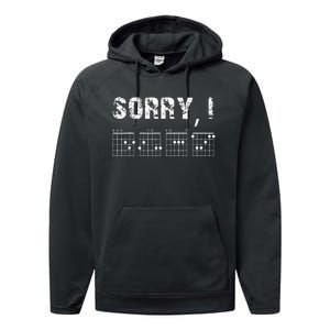 Sorry I DGAF Funny Hidden Message Guitar Chords For Lover Performance Fleece Hoodie