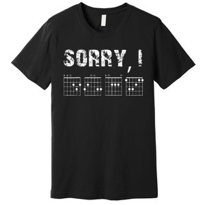 Sorry I DGAF Funny Hidden Message Guitar Chords For Lover Premium T-Shirt