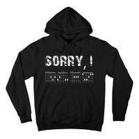 Sorry I DGAF Funny Hidden Message Guitar Chords For Lover Tall Hoodie