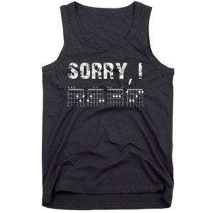 Sorry I DGAF Funny Hidden Message Guitar Chords For Lover Tank Top