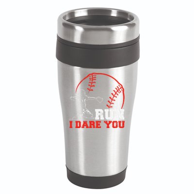 Steal I Dare You Baseball Catcher Baseball Player 16oz Travel Tumbler