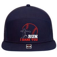 Steal I Dare You Baseball Catcher Baseball Player 7 Panel Mesh Trucker Snapback Hat