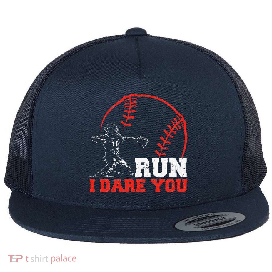 Steal I Dare You Baseball Catcher Baseball Player Flatbill Hat