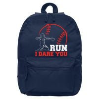 Steal I Dare You Baseball Catcher Baseball Player 16 in Basic Backpack