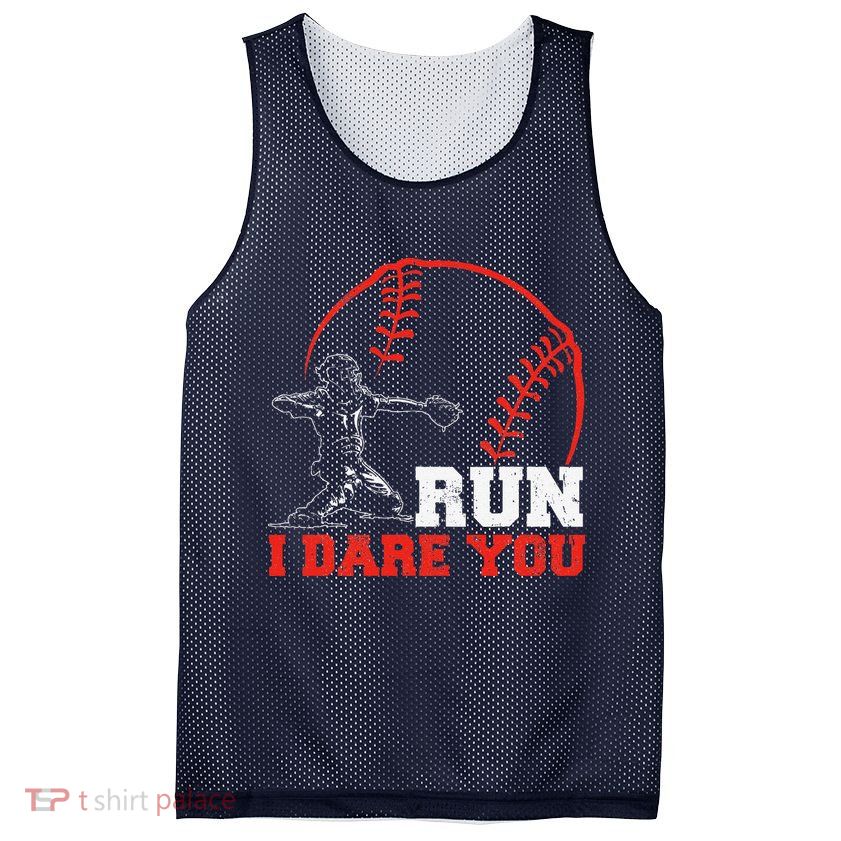 Steal I Dare You Baseball Catcher Baseball Player Mesh Reversible Basketball Jersey Tank