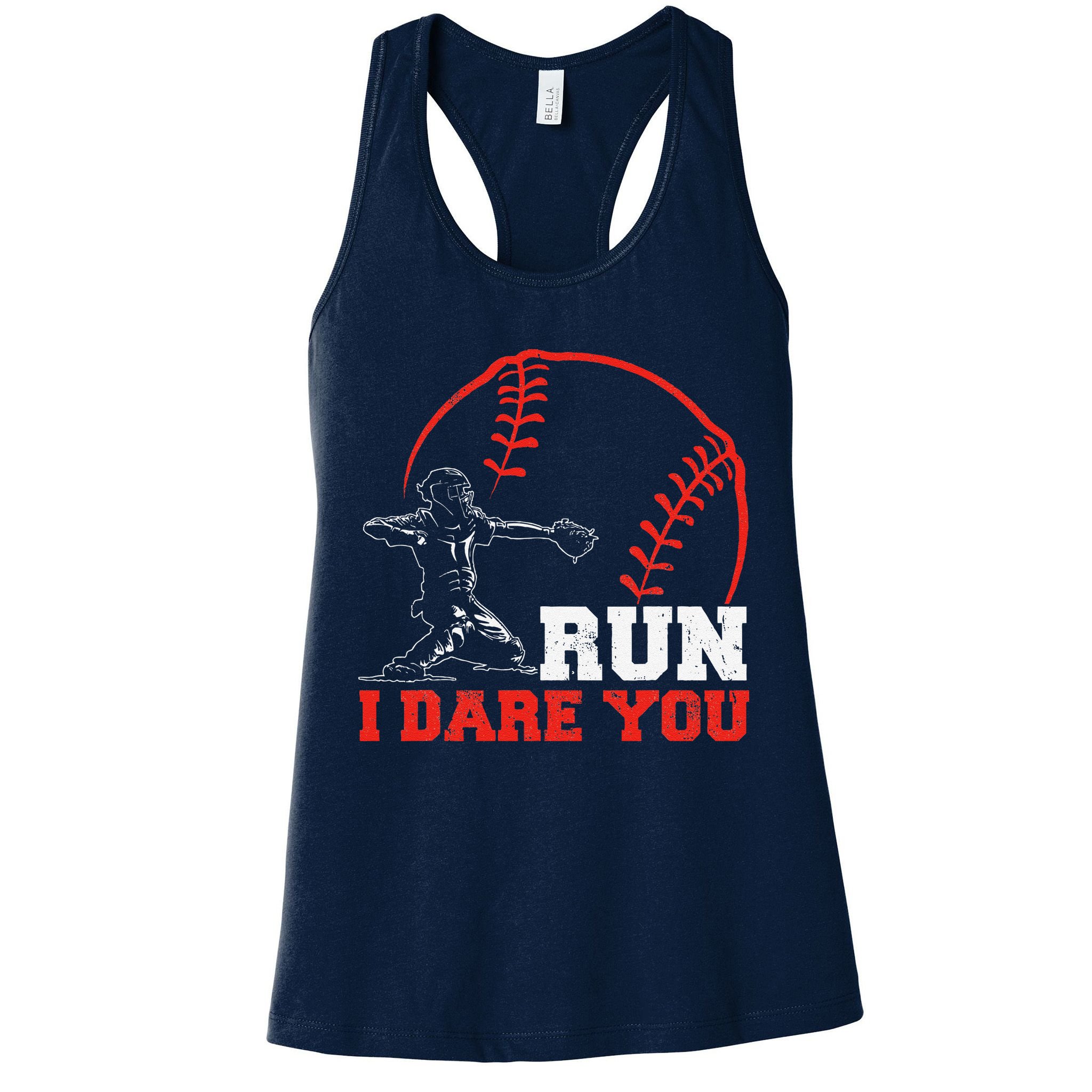 Steal I Dare You Baseball Catcher Baseball Player Womens Tank Top