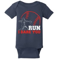 Steal I Dare You Baseball Catcher Baseball Player Baby Bodysuit