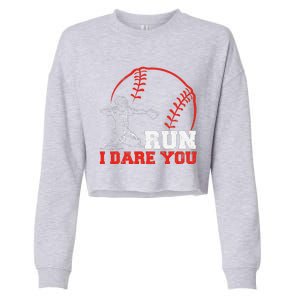 Steal I Dare You Baseball Catcher Baseball Player Cropped Pullover Crew