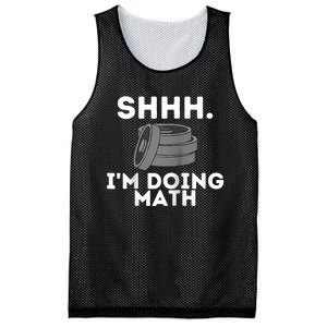 Shhh Im Doing Math Funny Workout Mesh Reversible Basketball Jersey Tank