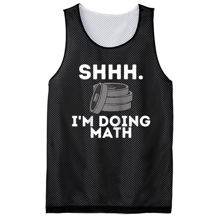 Shhh Im Doing Math Funny Workout Mesh Reversible Basketball Jersey Tank