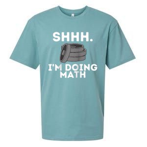 Shhh Im Doing Math Funny Workout Sueded Cloud Jersey T-Shirt