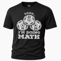 Shhh I'm Doing Math Funny Weight Lifting Workout Training Cooling Performance Crew T-Shirt