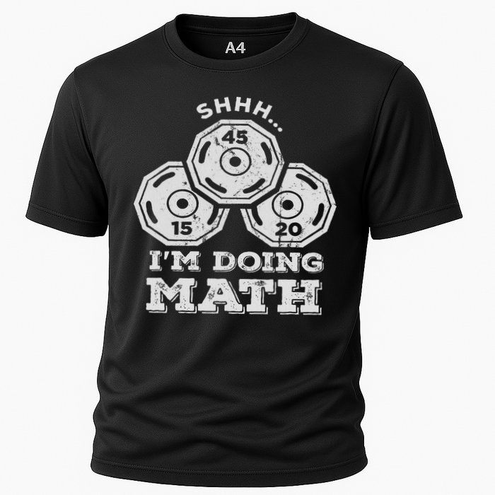 Shhh I'm Doing Math Funny Weight Lifting Workout Training Cooling Performance Crew T-Shirt