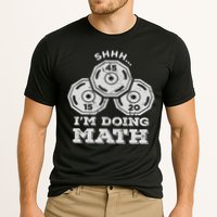 Shhh I'm Doing Math Funny Weight Lifting Workout Training Cooling Performance Crew T-Shirt