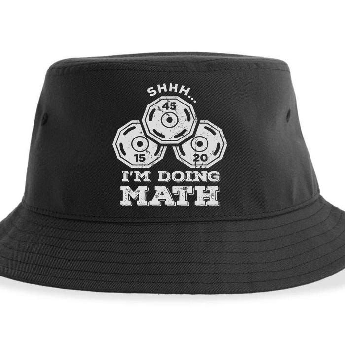 Shhh I'm Doing Math Funny Weight Lifting Workout Training Sustainable Bucket Hat