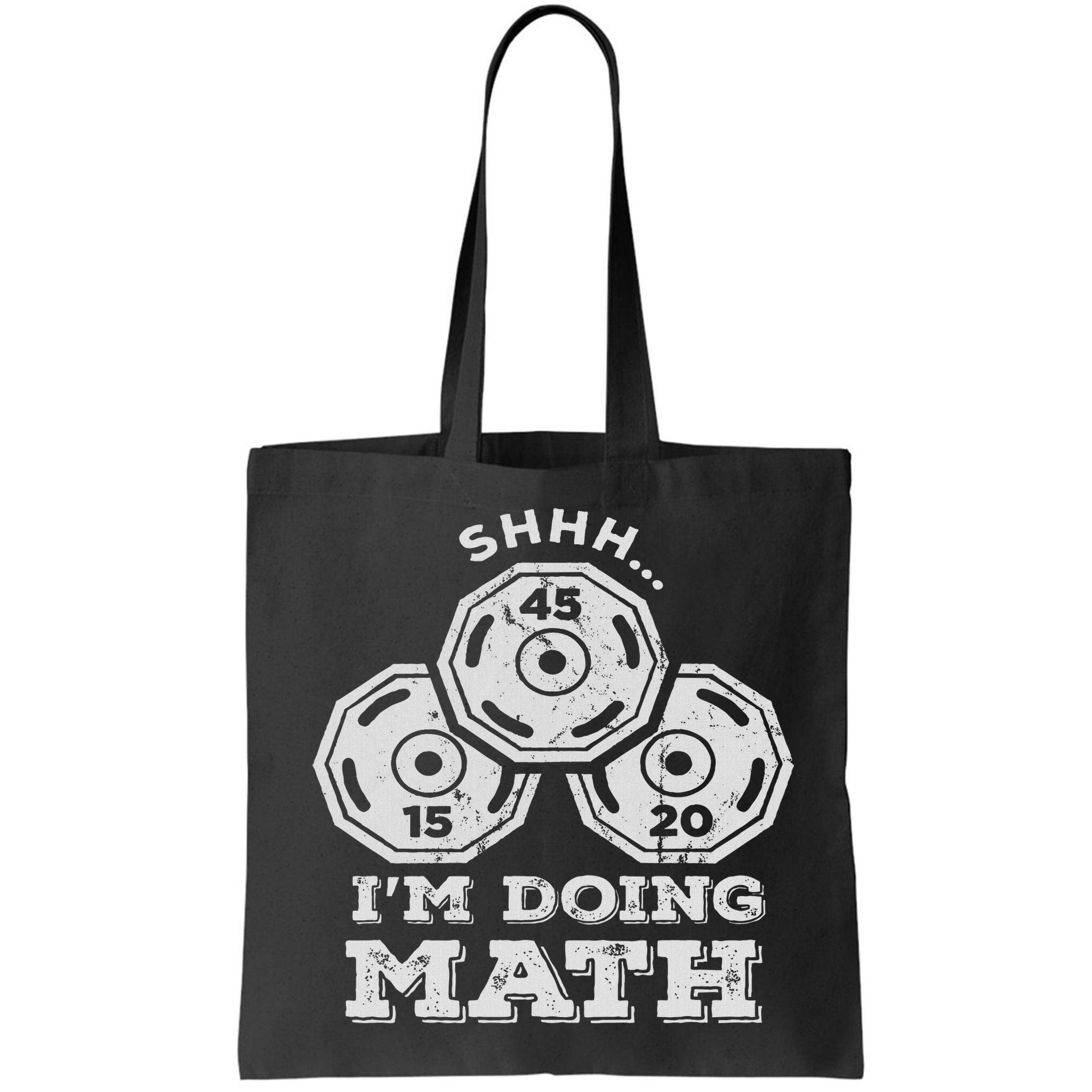 Shhh I'm Doing Math Funny Weight Lifting Workout Training Bag