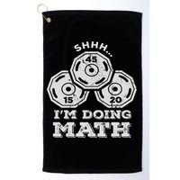 Shhh I'm Doing Math Funny Weight Lifting Workout Training Golf Towel