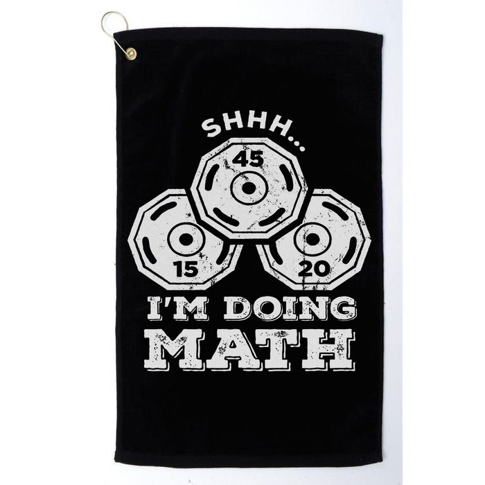 Shhh I'm Doing Math Funny Weight Lifting Workout Training Golf Towel