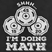 Shhh I'm Doing Math Funny Weight Lifting Workout Training Golf Towel